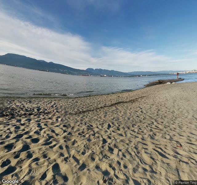 West Point Grey Beach Volleyball Court #41, aerial view
