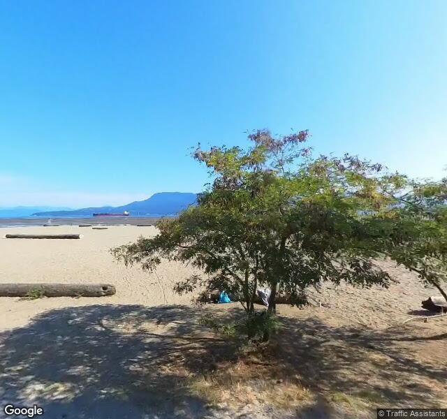 West Point Grey Beach Volleyball Court #32, aerial view