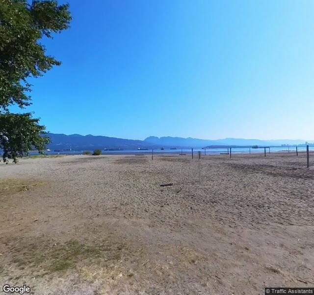 West Point Grey Beach Volleyball Court #17, aerial view