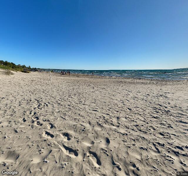 Sauble Beach North Beach Volleyball Court #4, aerial view