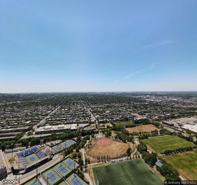 Villeray–Saint-Michel–Parc-Extension Beach Volleyball Court #1, aerial view