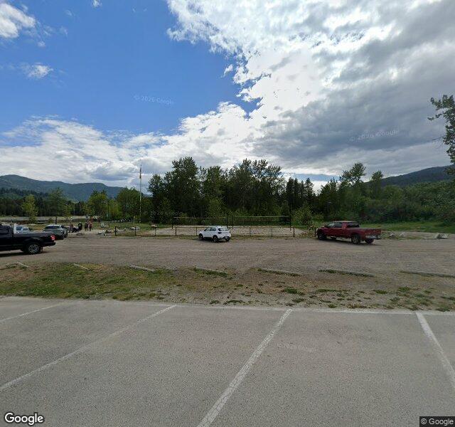 Castlegar Beach Volleyball Court, aerial view