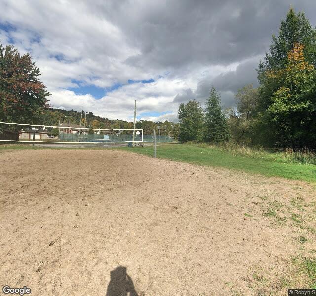Head Lake Volleyball Court, aerial view