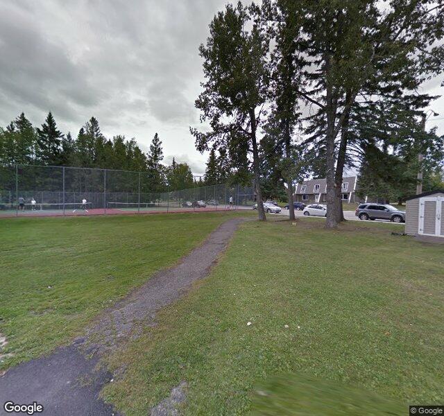 Waskesiu Lake Beach Volleyball Court, aerial view
