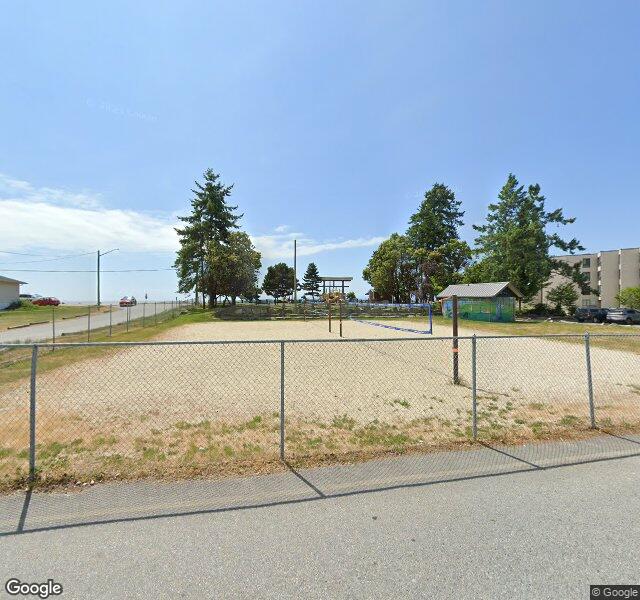 Sechelt Beach Volleyball Court, aerial view