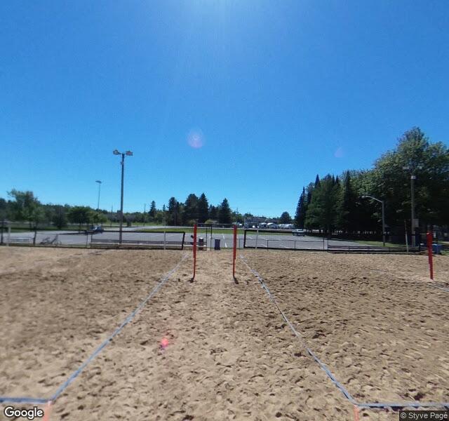 Saint-Charles-Borromée Beach Volleyball Court, aerial view