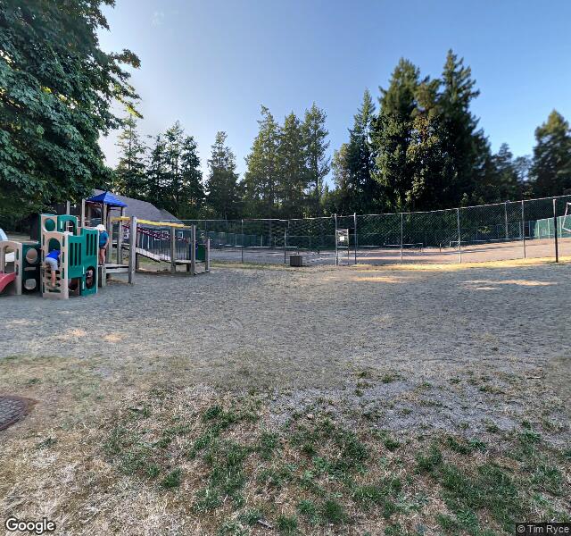 Parksville Beach Volleyball Court, aerial view