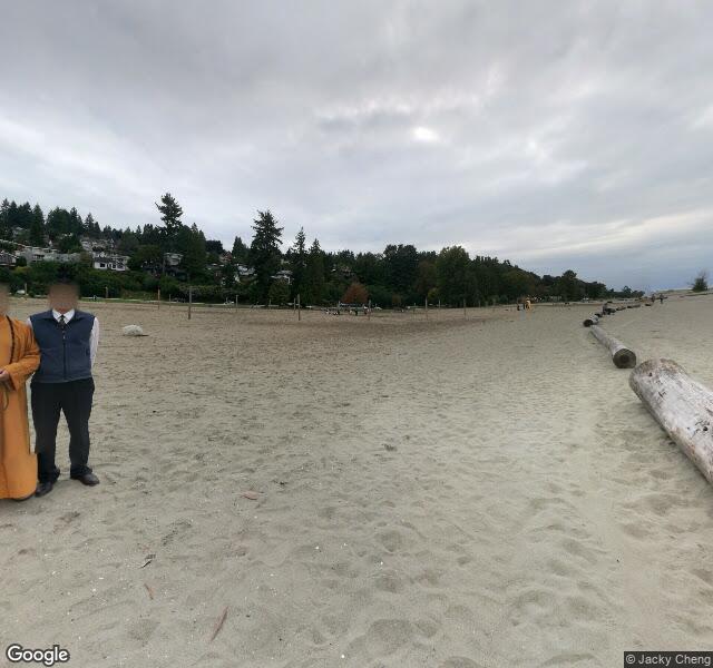 West Point Grey Beach Volleyball Court #22, aerial view